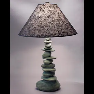 Towering Stone Lamp